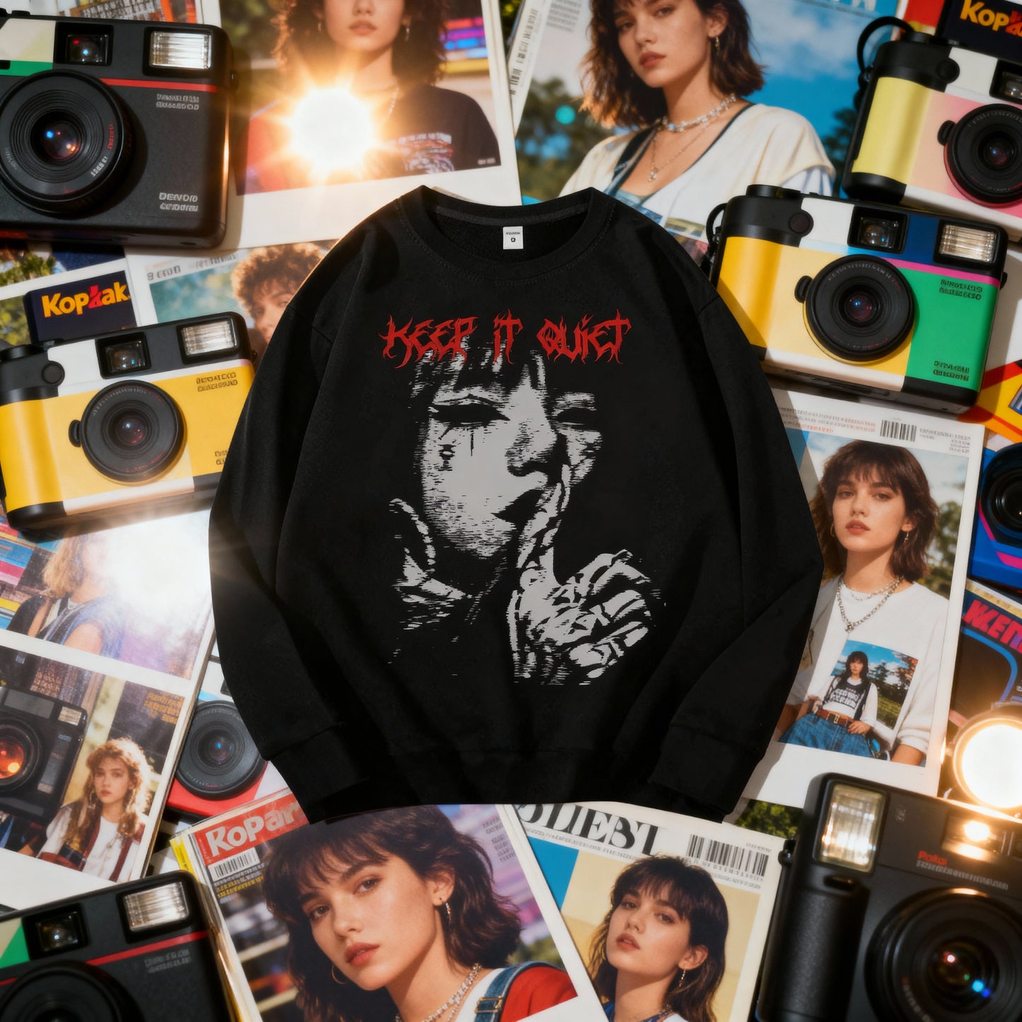 Letter Face Sweatshirt – Casual Autumn Streetwear