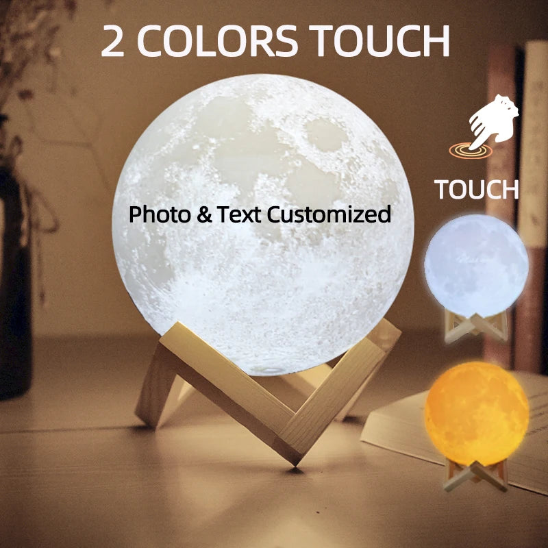 Aura Moon Lamp — 3D Printed