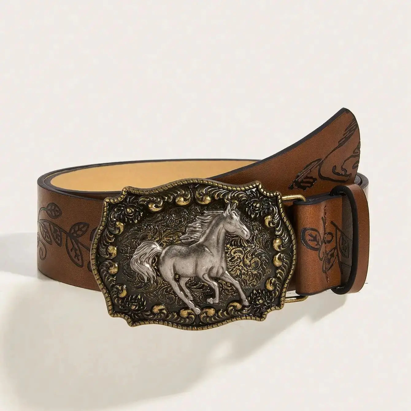 Horse Head Buckle Belt