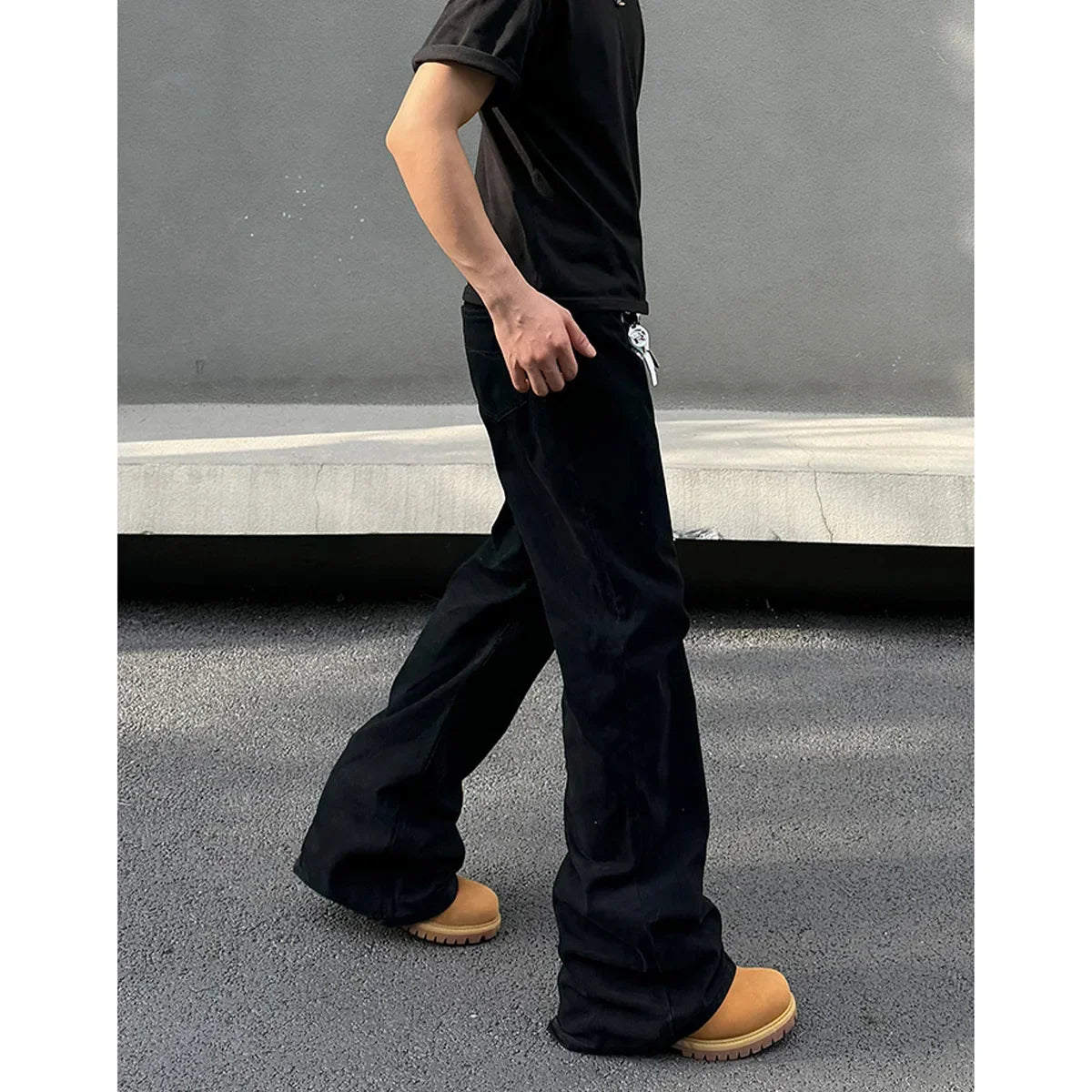 Loose Fit Bell Bottom Denim