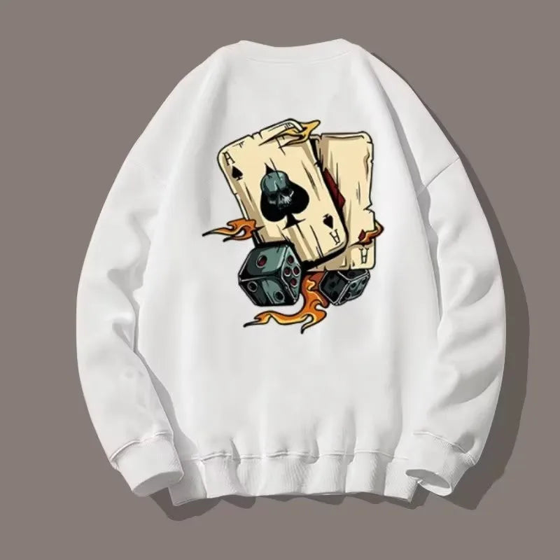Oversized Play Cards Sweatshirt – American Street Style