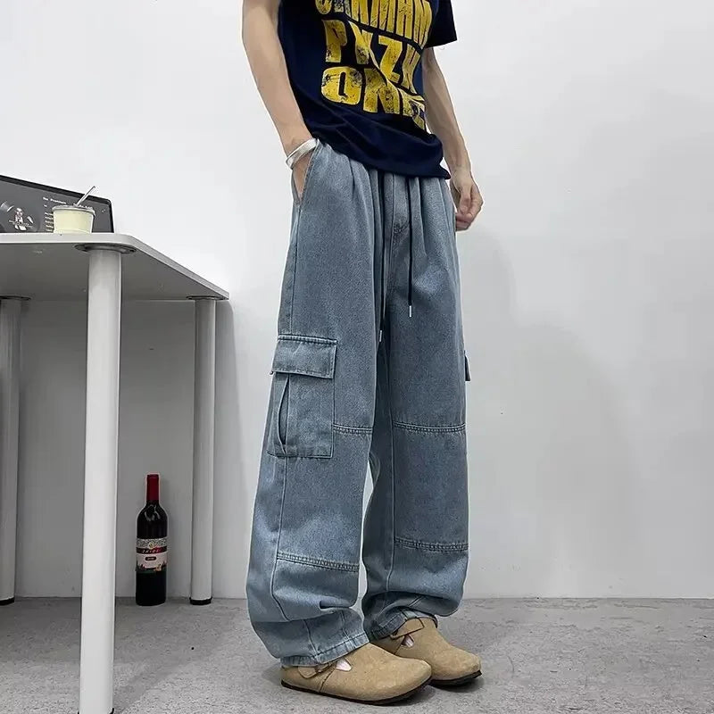 3D Pocket Jeans – Japanese Washed Straight-Leg Style