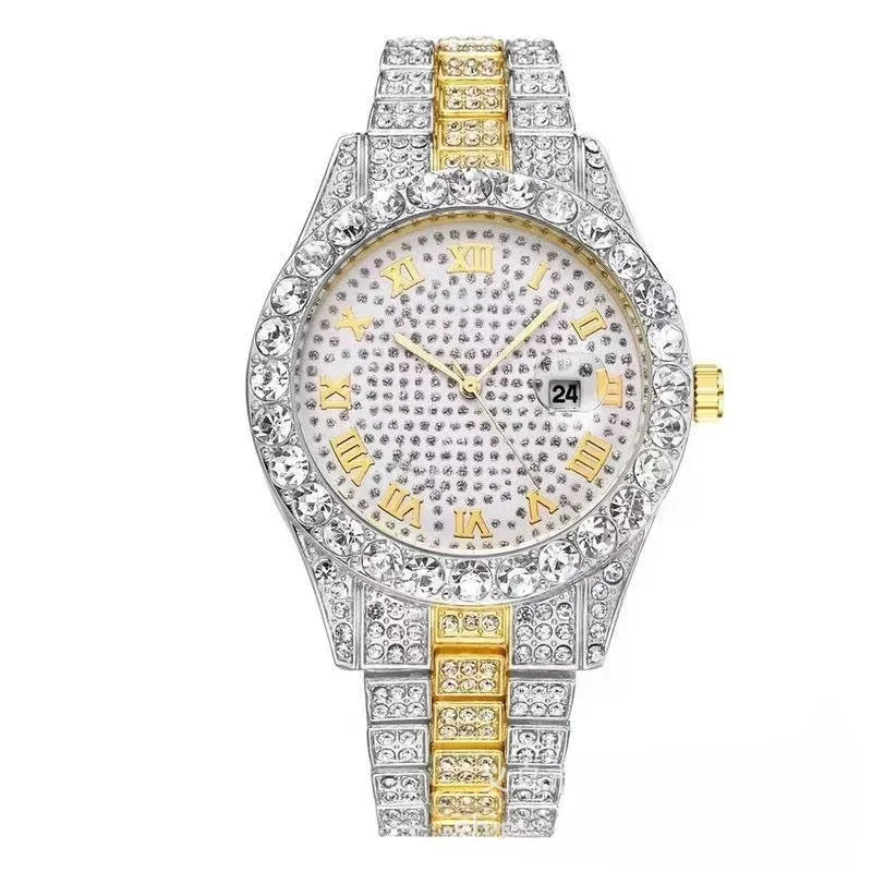 High-End Luxury Diamond Quartz Watch