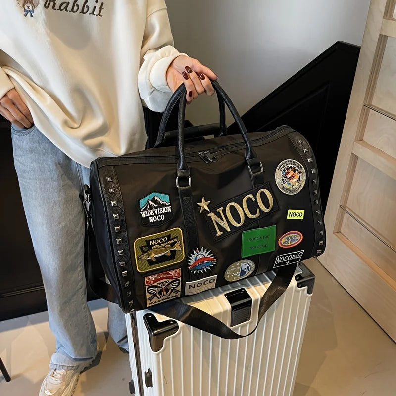 Y2k Embroidered Oxford bag