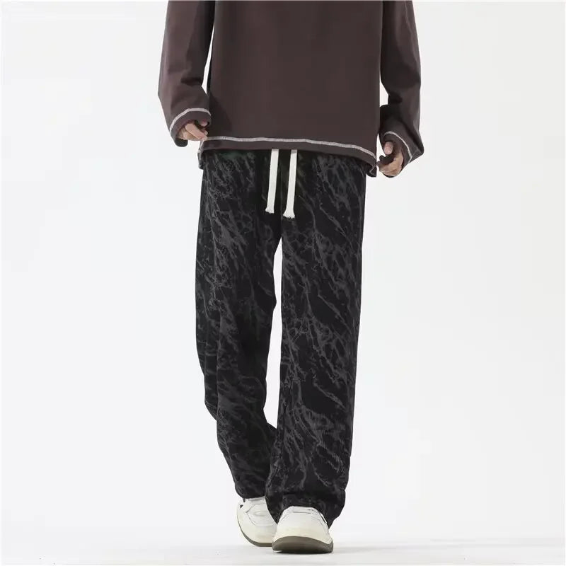 Tie-Dye Corduroy Pants – American Loose Fit Style