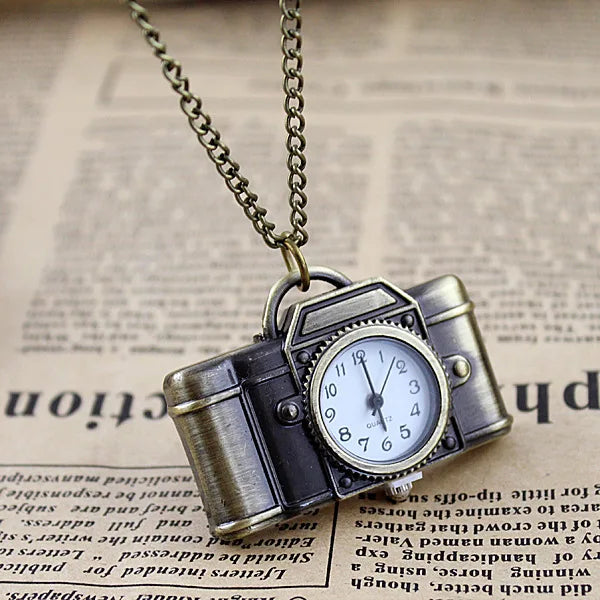 Classic Camera Keychain Pendant Watch
