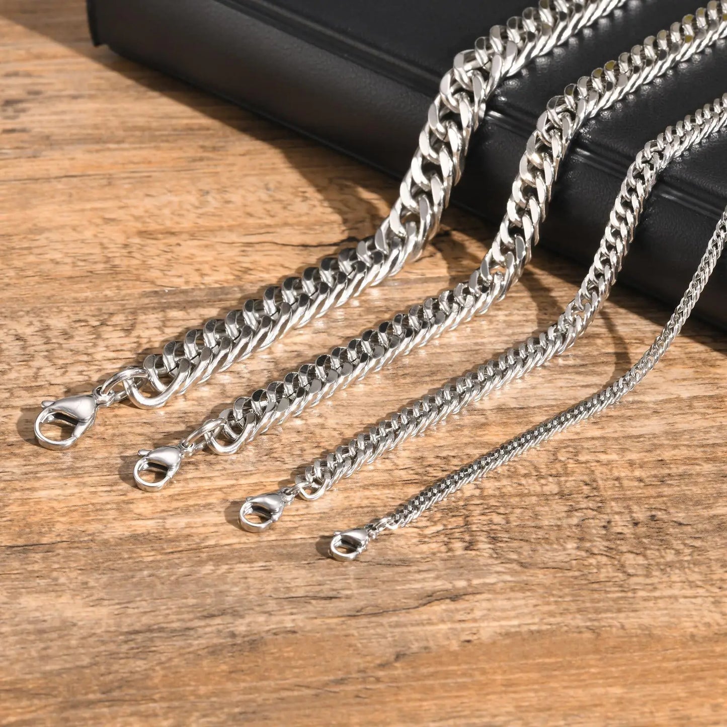 Classic Silver Cuban Chain – Stainless Steel