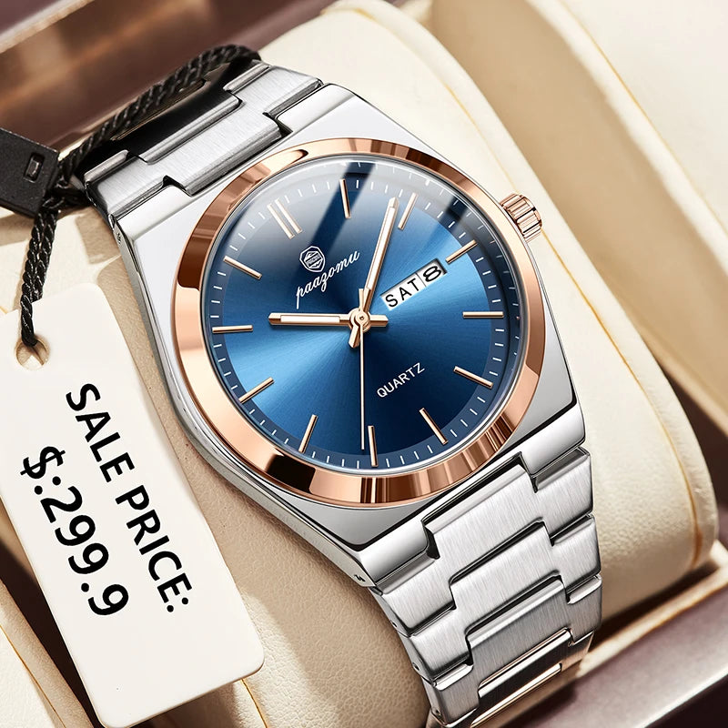 Luxury Stainless Steel Quartz Watch