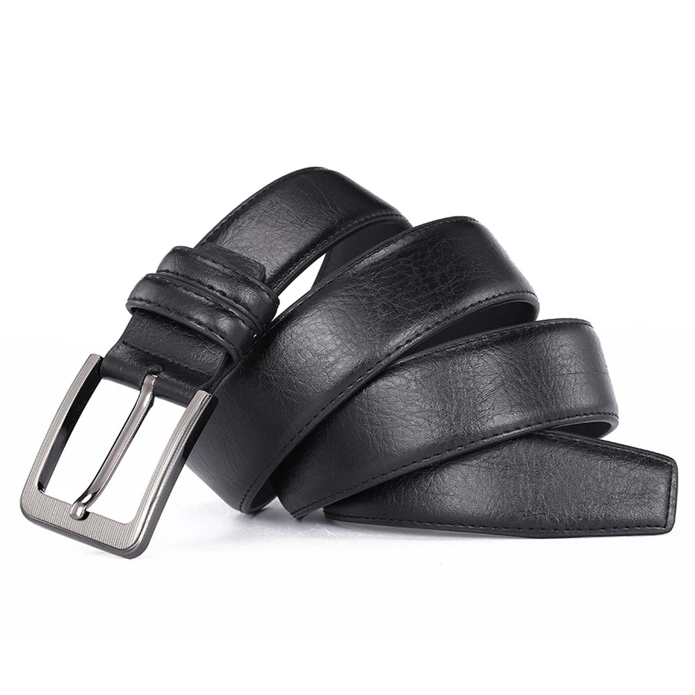 pin buckle leather belt