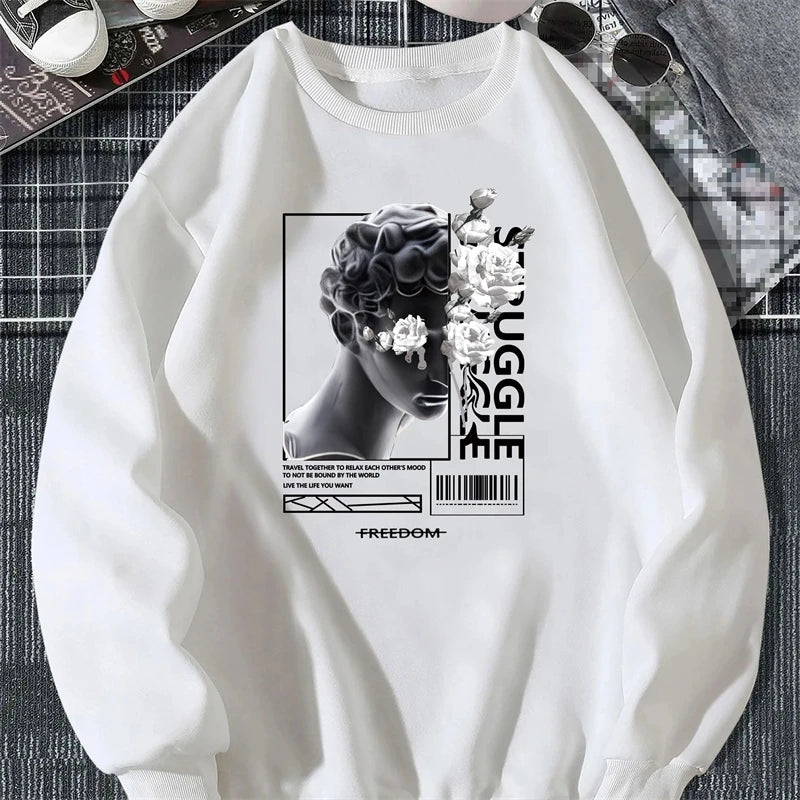 3D Print Crewneck – Simple Hip Hop Streetwear