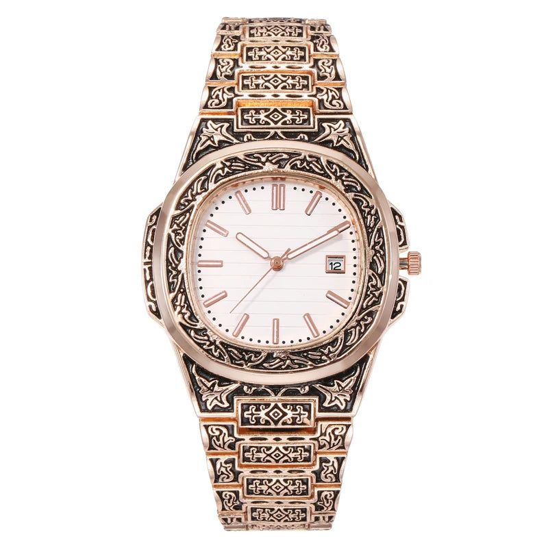 Vintage Carved Quartz Watch