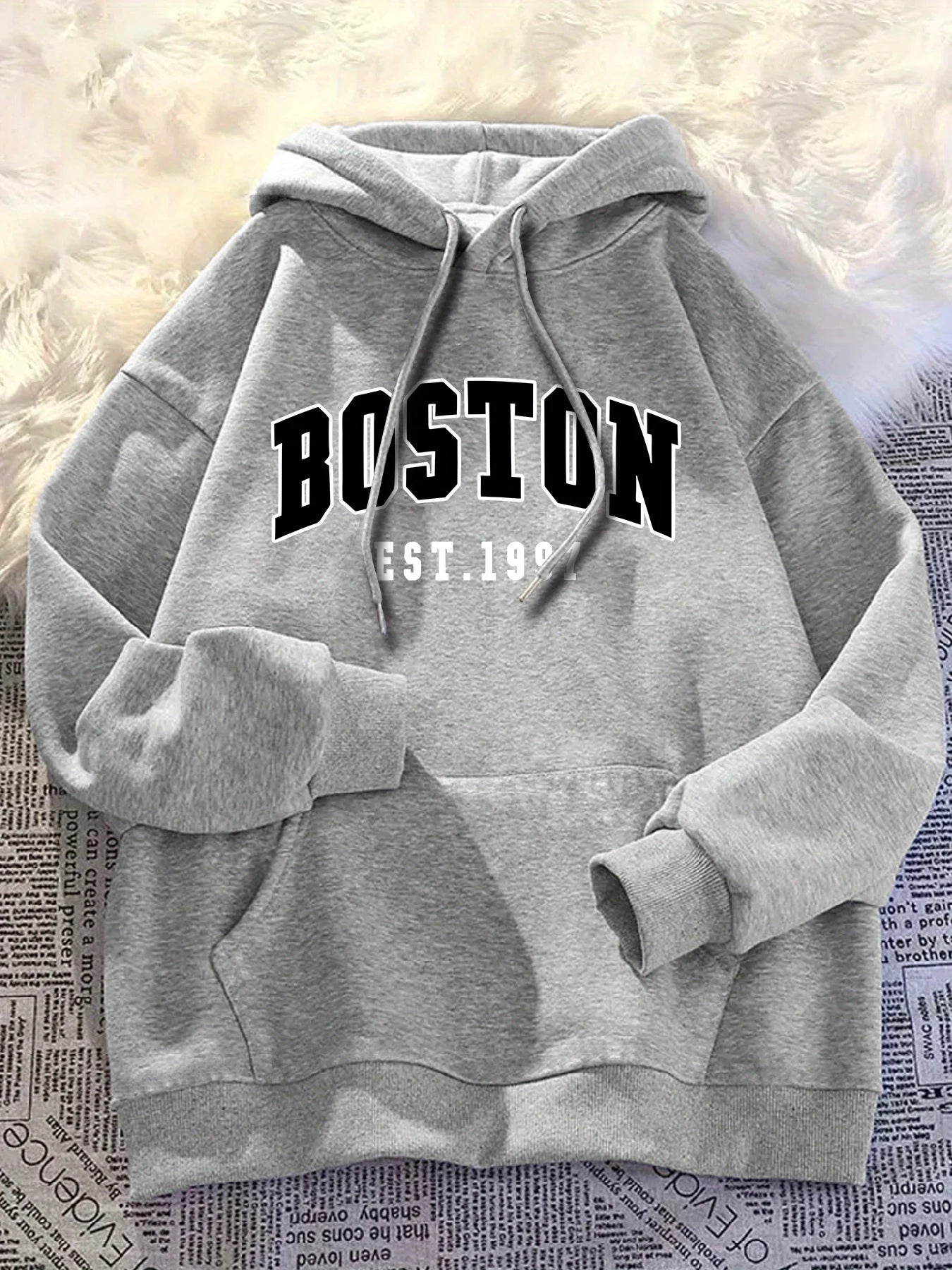 BOSTON EST 1997 Hoodie – Comfy Loose Fit Streetwear
