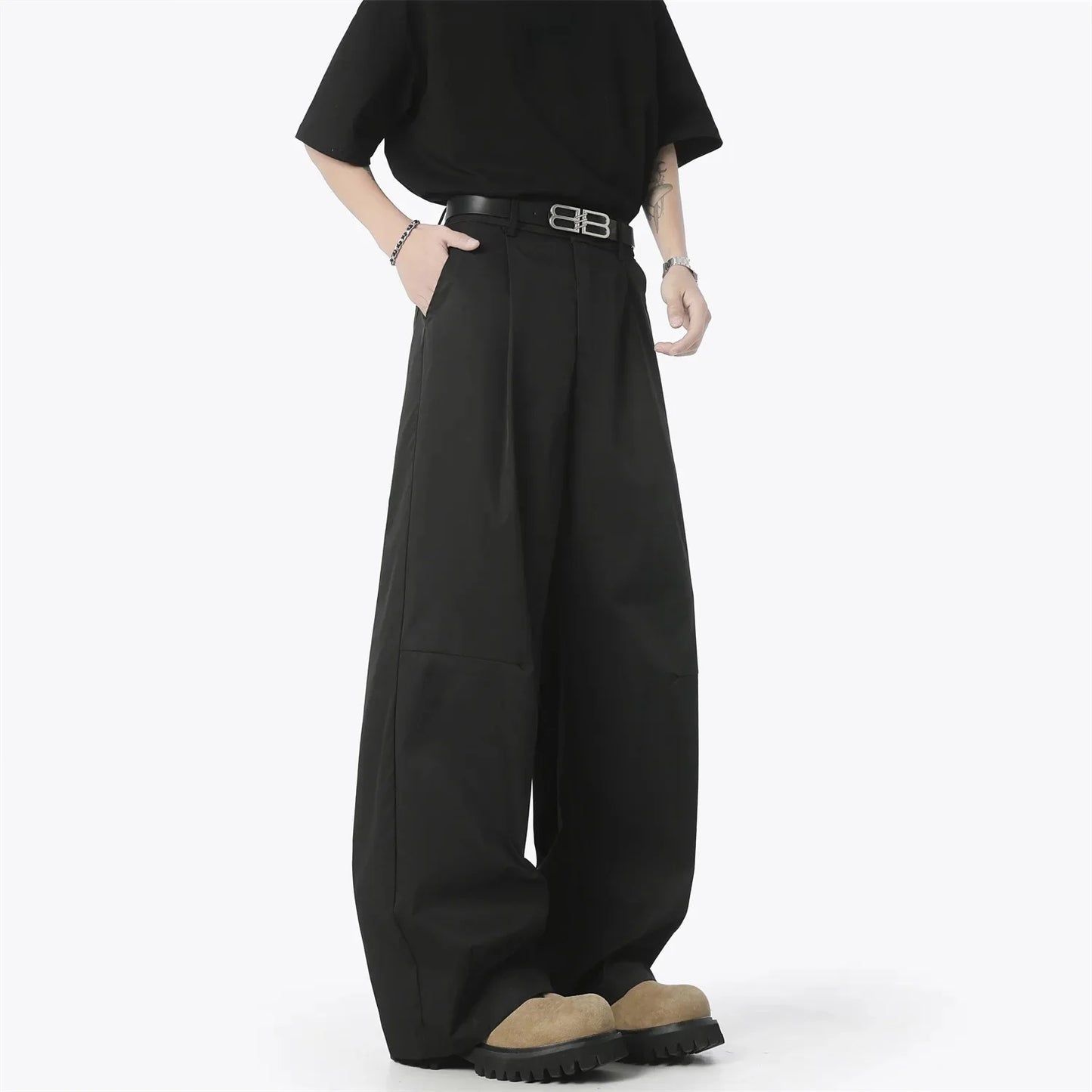 American Retro High-Waist Trousers