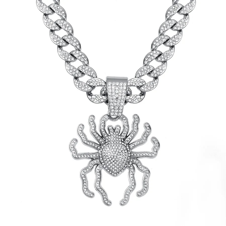 3D Crystal Spider Pendant