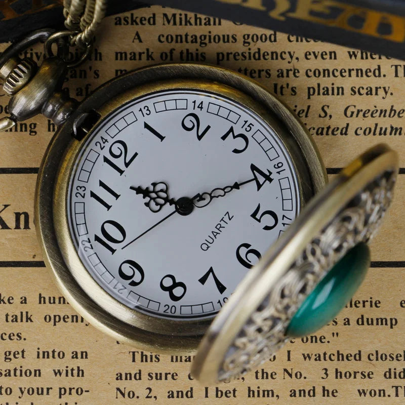 Bronze Hollow Arabic Numeral Pocket Watch