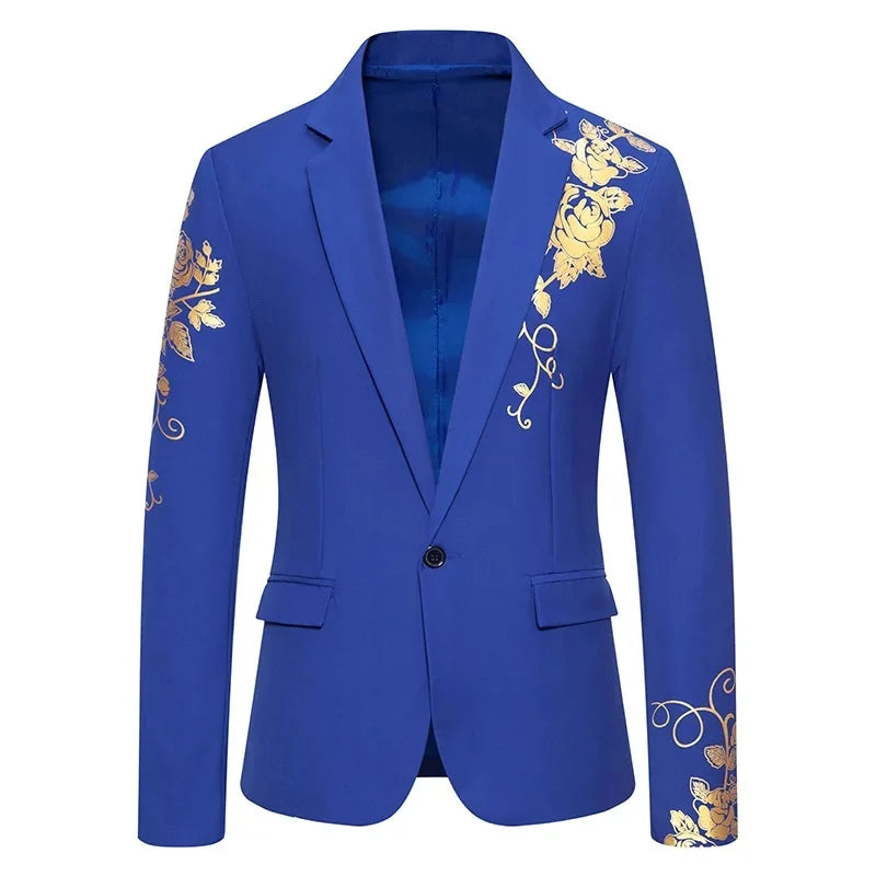 Luxury Gold Pattern Blazer