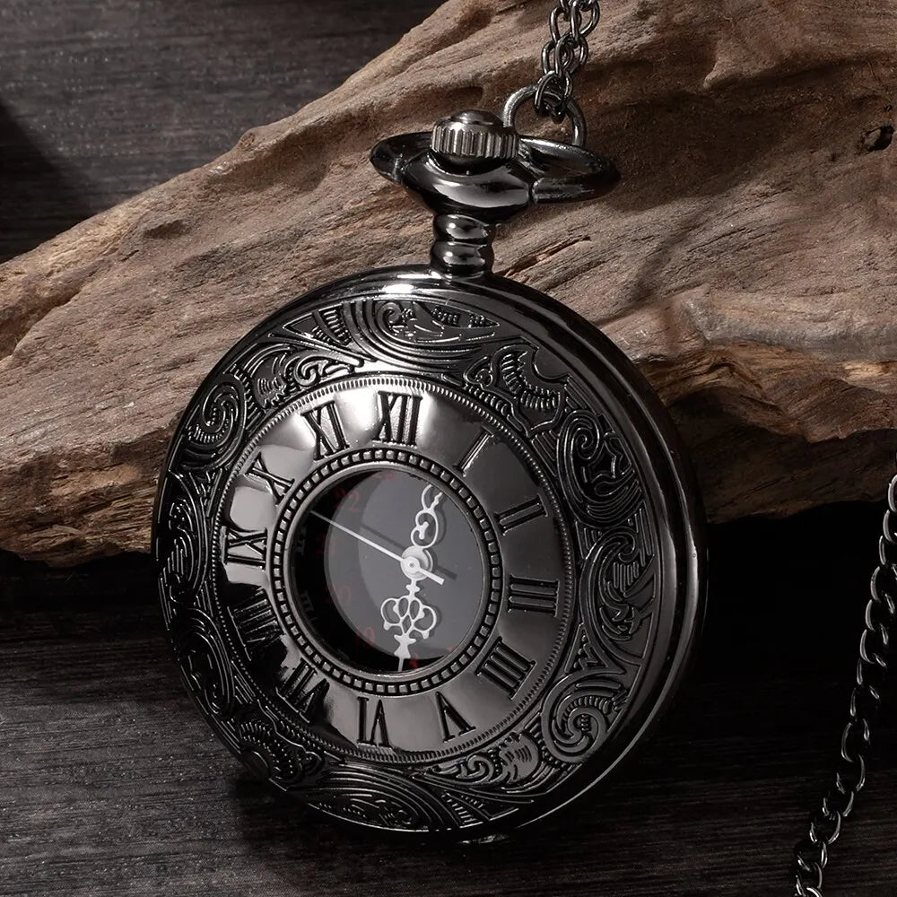 Retro Steampunk Quartz Pendant Watch