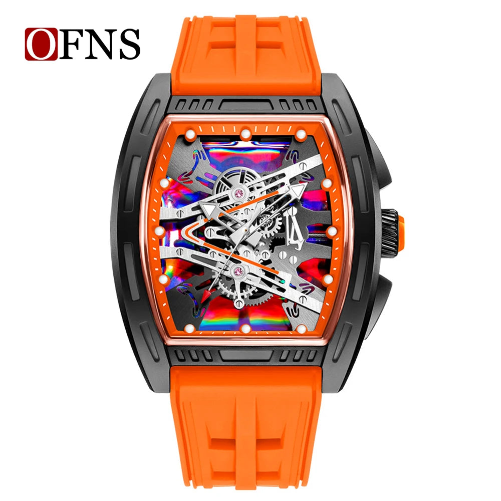 Tonneau Colorful Dial Quartz Watch