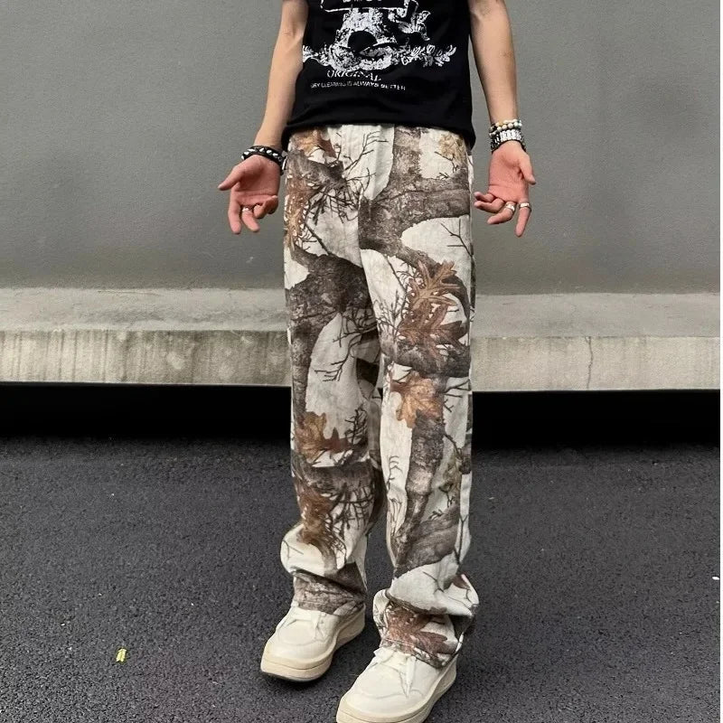 Retro Camo Pants – Loose Fit Hip Hop Style