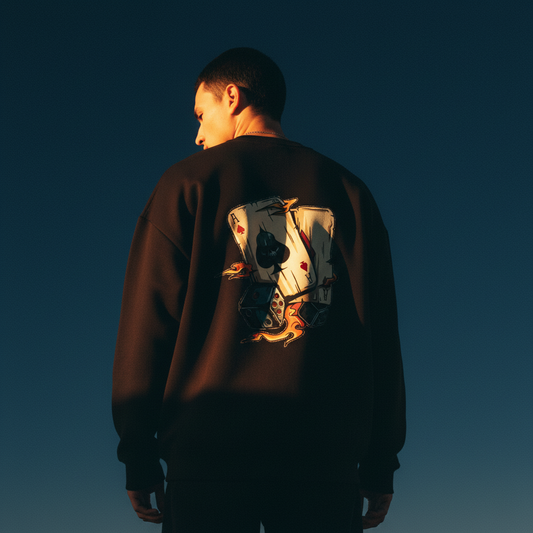 Oversized Play Cards Sweatshirt – American Street Style