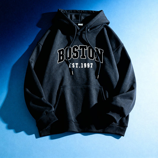 BOSTON EST 1997 Hoodie – Comfy Loose Fit Streetwear