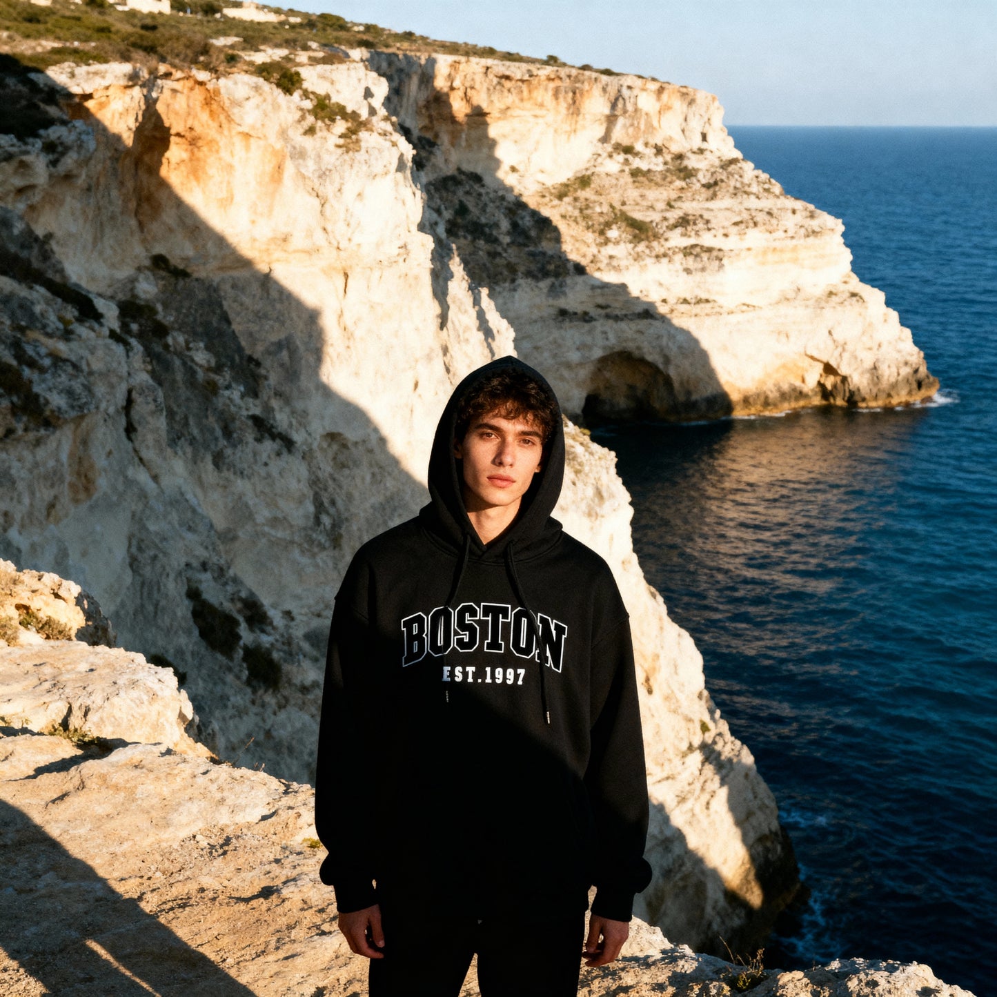 BOSTON EST 1997 Hoodie – Comfy Loose Fit Streetwear