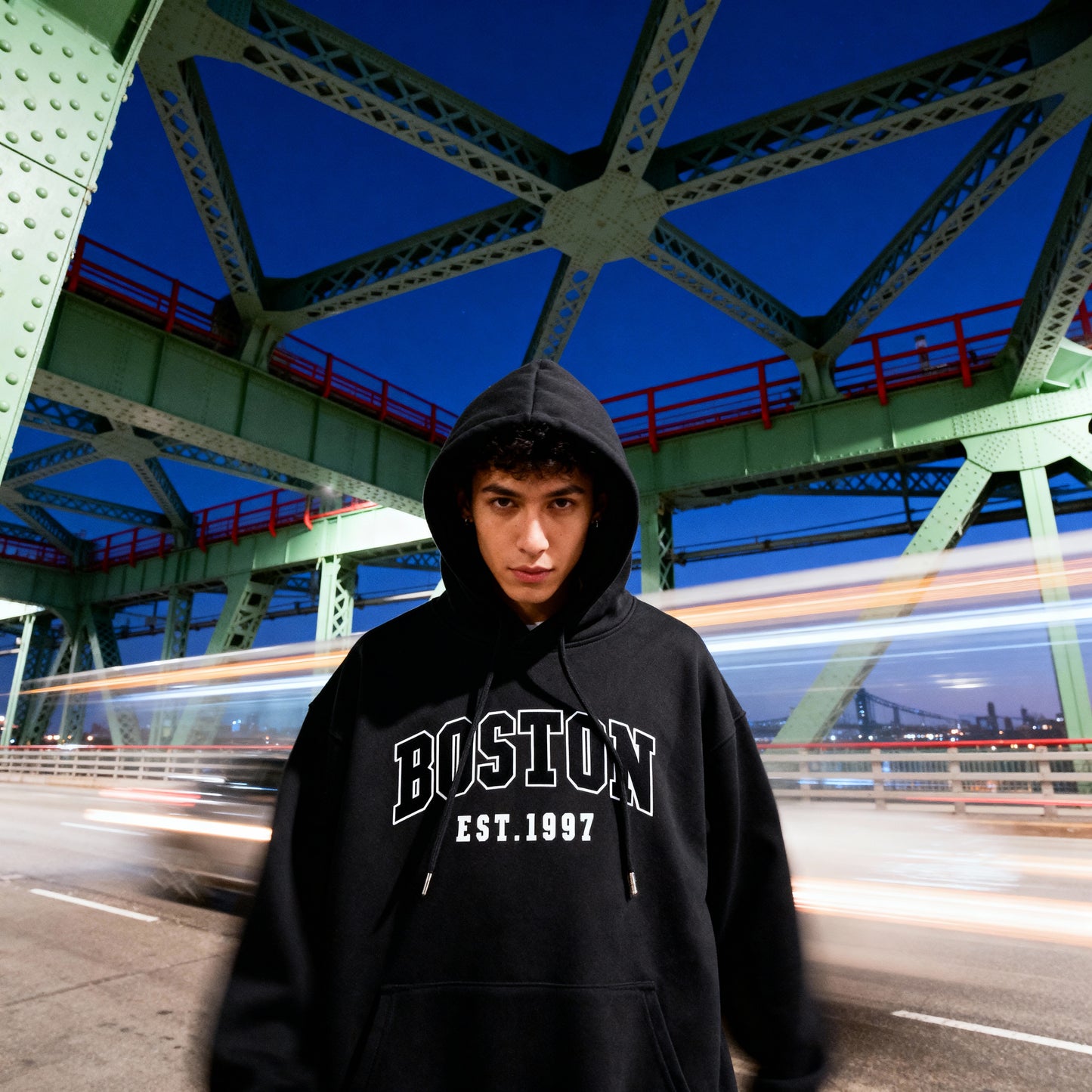 BOSTON EST 1997 Hoodie – Comfy Loose Fit Streetwear