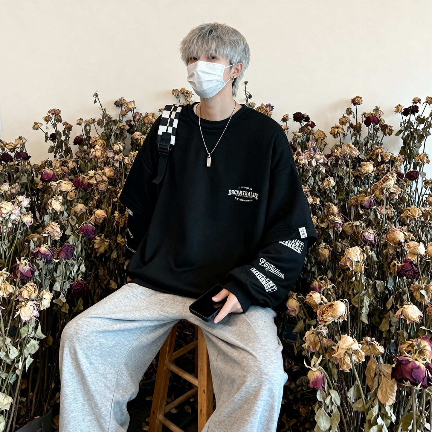 Letter Print Sweatshirt – American Hong Kong Street Style