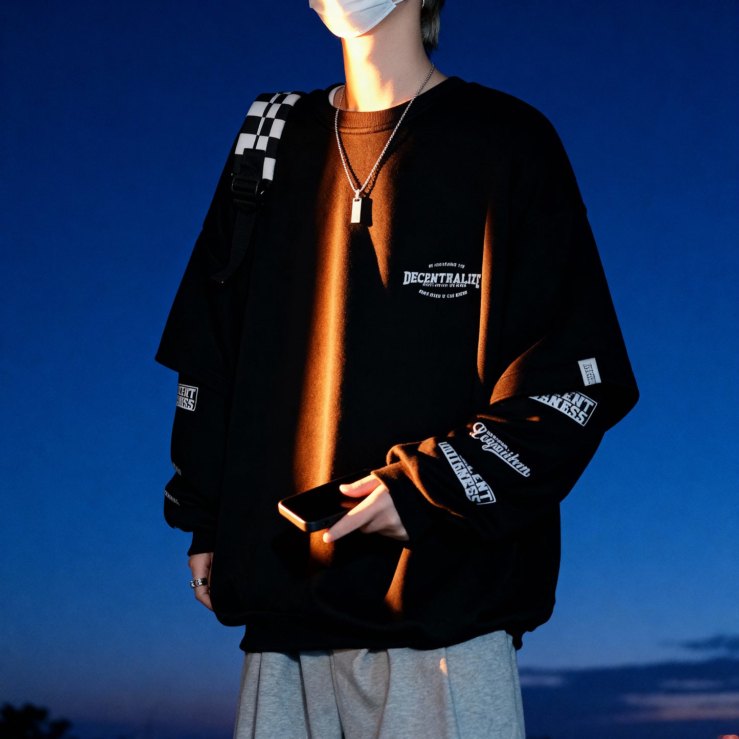 Letter Print Sweatshirt – American Hong Kong Street Style