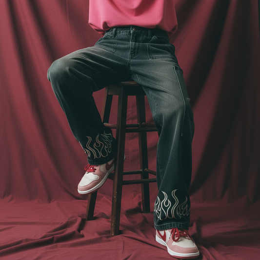 Vintage Straight-Leg Jeans – High Street Loose Fit