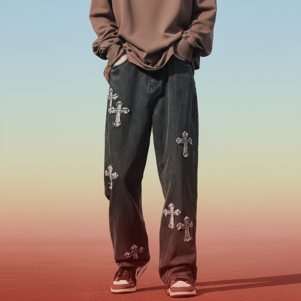 Straight-Leg Jeans – Trendy Loose Fit Style