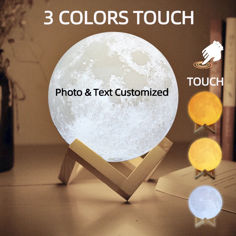 Aura Moon Lamp — 3D Printed