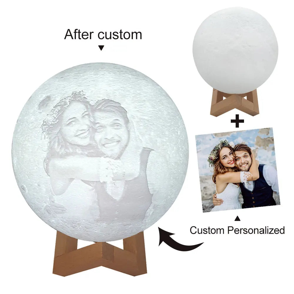 Aura Moon Lamp — 3D Printed