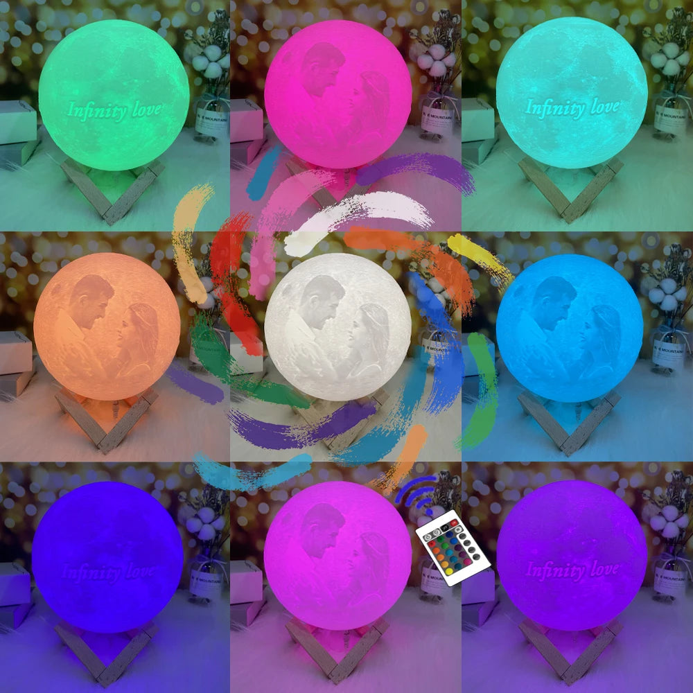 Aura Moon Lamp — 3D Printed
