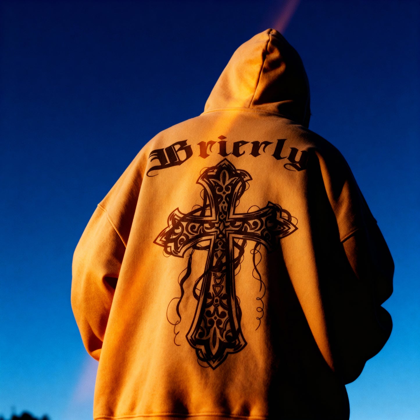 Cross Print Hoodie – Retro High Street Streetwear