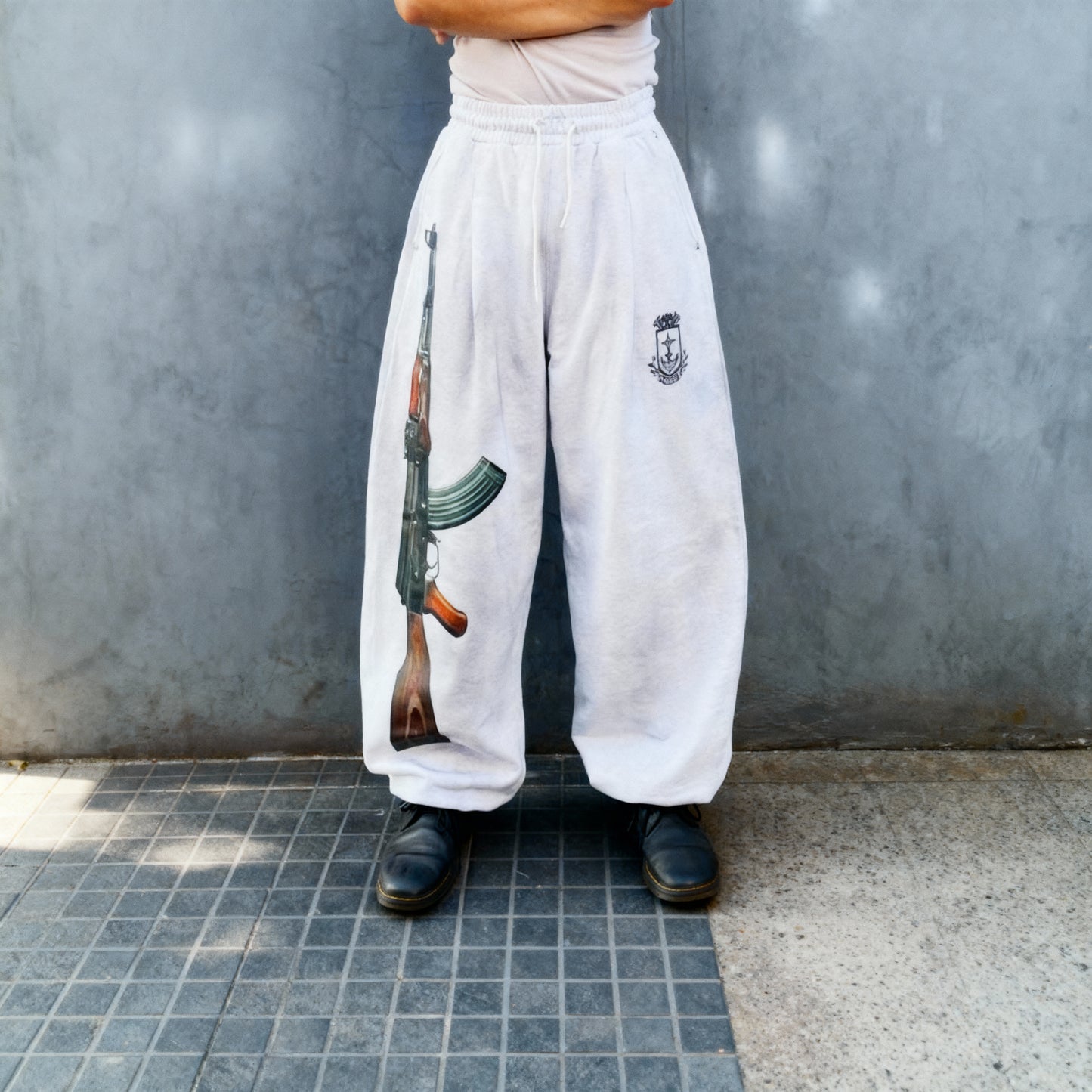 Retro Print Pants – Loose Fit Hip Hop Streetwea