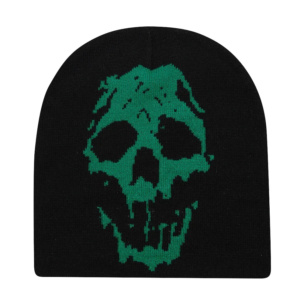 Y2K Skull Knit Beanie