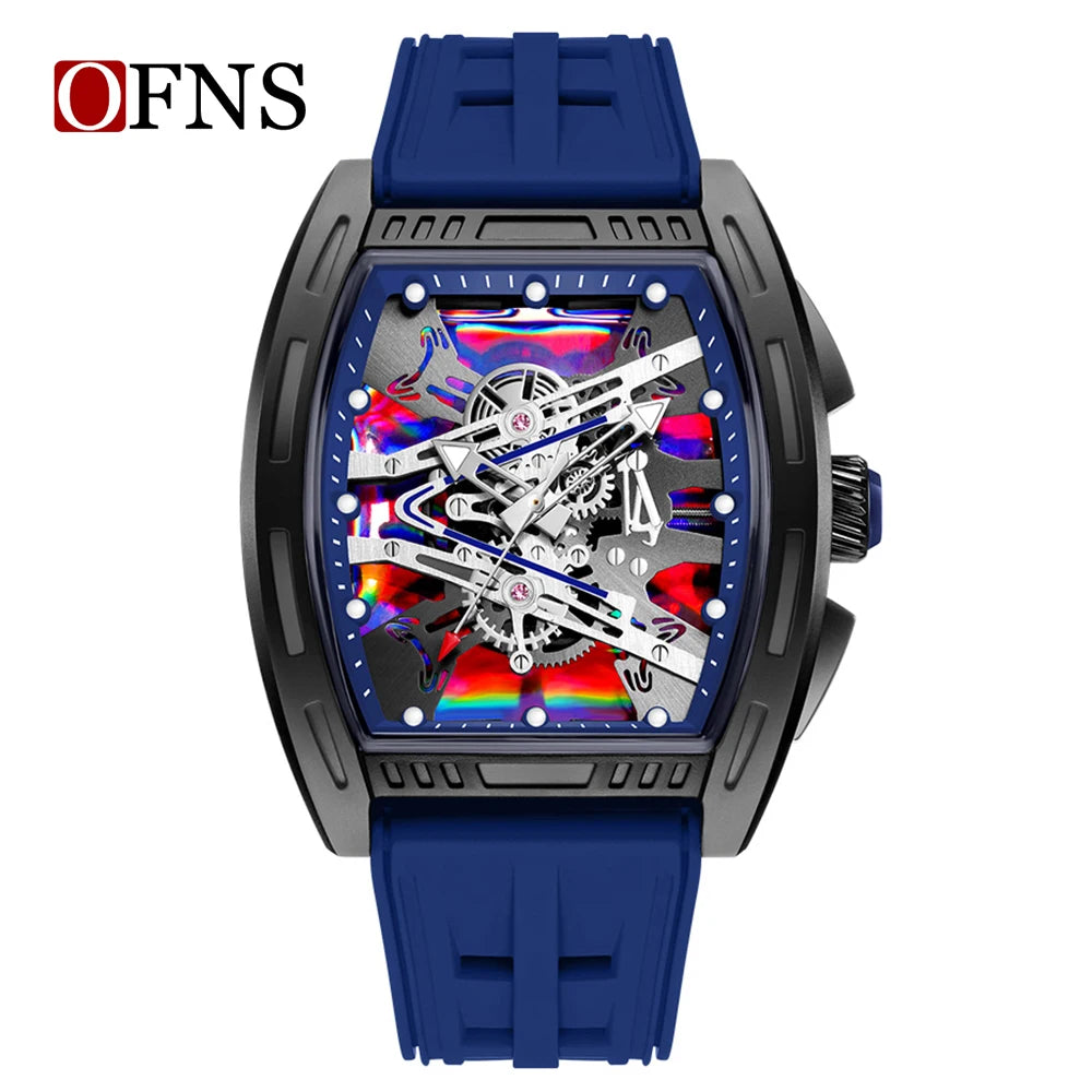 Tonneau Colorful Dial Quartz Watch