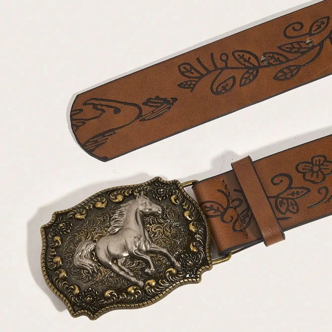 Horse Head Buckle Belt
