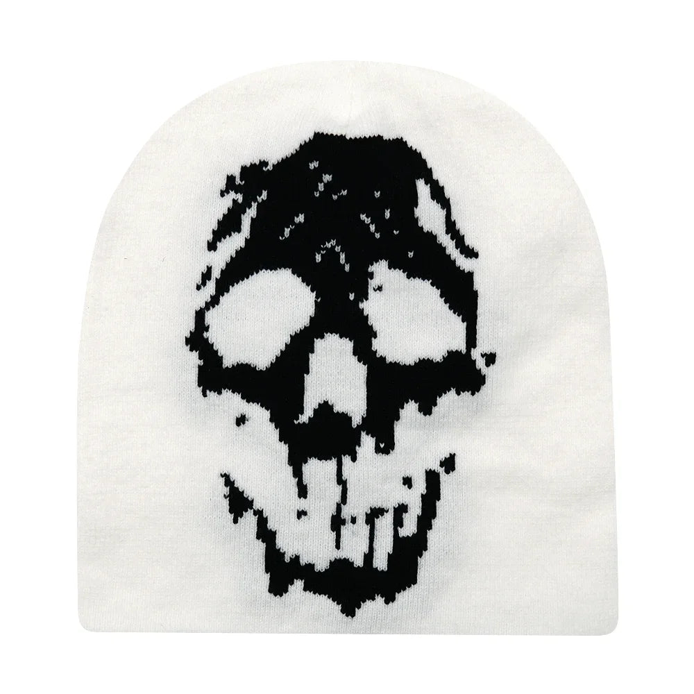 Y2K Skull Knit Beanie