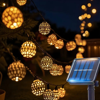 Aura Moroccan Solar Lantern-Ball Lights — Patio & Fence