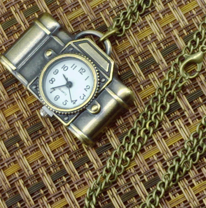 Classic Camera Keychain Pendant Watch