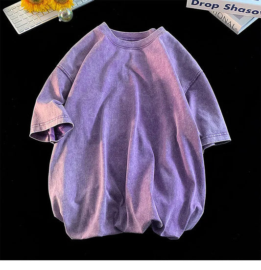 Oversized Vintage Y2K Tee – Acid Wash Street Luxury