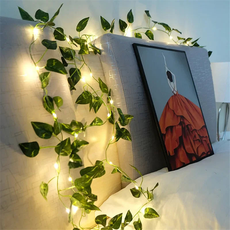 Aura Vine Fairy Lights — Battery Leaf Garland
