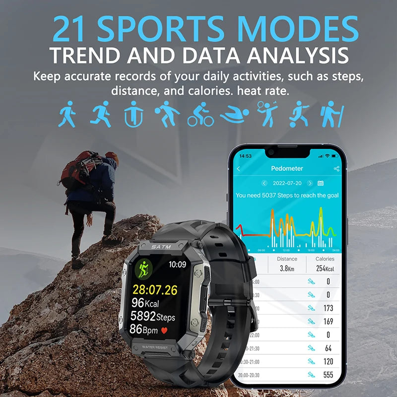Smartwatch • Waterproof • Health Tracking • Fitness Monitor