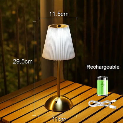 Pleated Cordless Table Lamp by THE RETRO AURA, photo 4