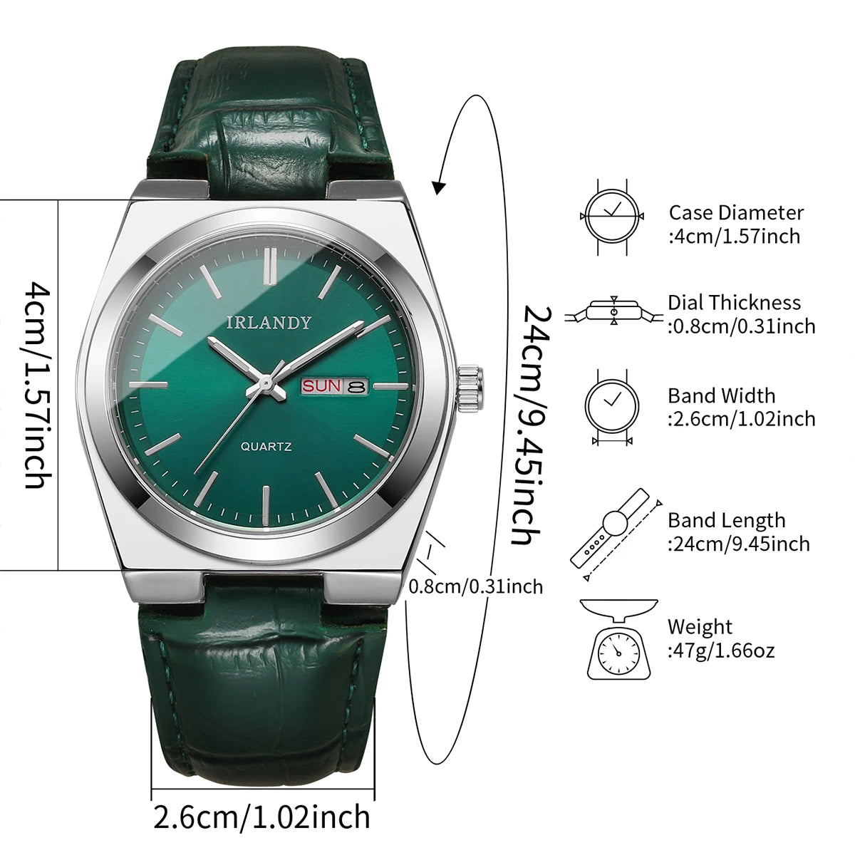 Leather Strap Wristwatch Relog Hombre