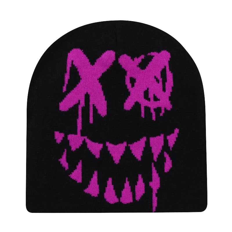 Y2K Skull Knit Beanie