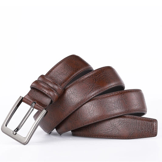 pin buckle leather belt