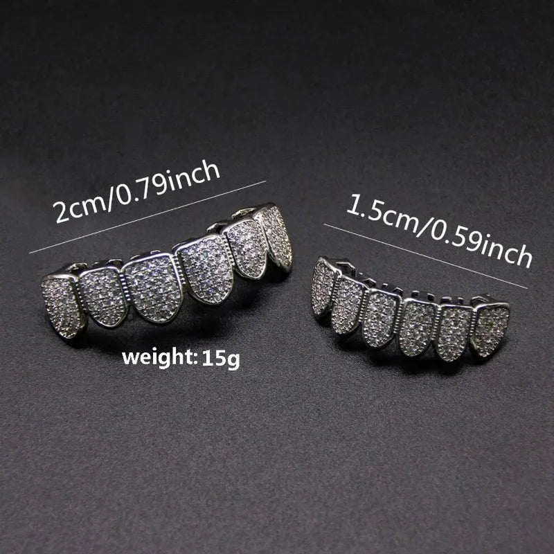 Hip Hop CZ Grillz Teeth Set